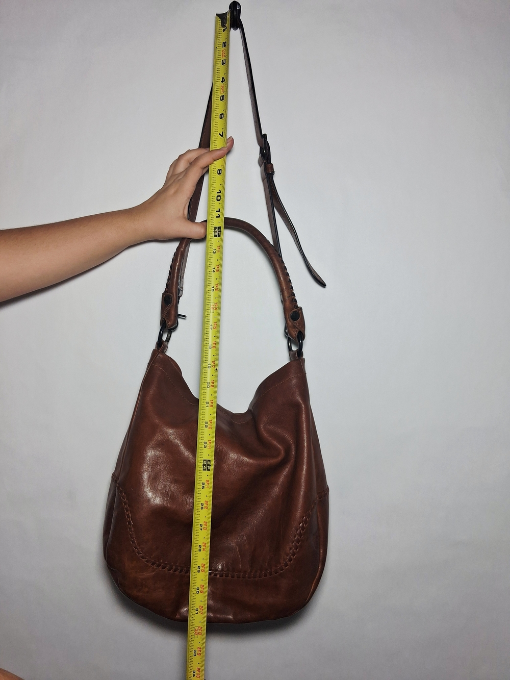 Frye Melissa Genuine Leather Slouchy Hobo Shoulder Bag - Picture 9 of 15